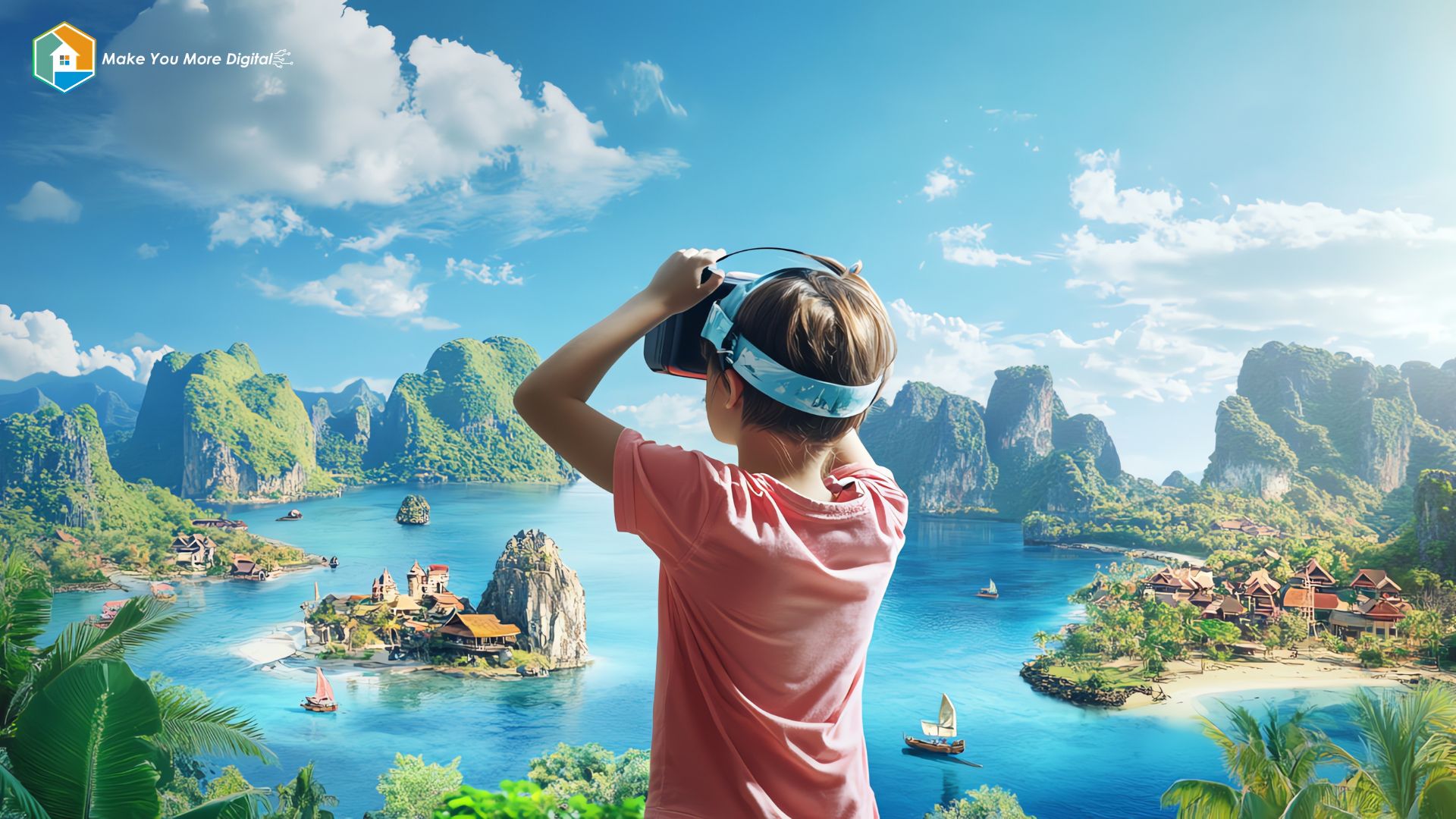 Ilustrasi AI dalam Pariwisata yang mengoptimalkan layanan wisata modern dengan teknologi cerdas