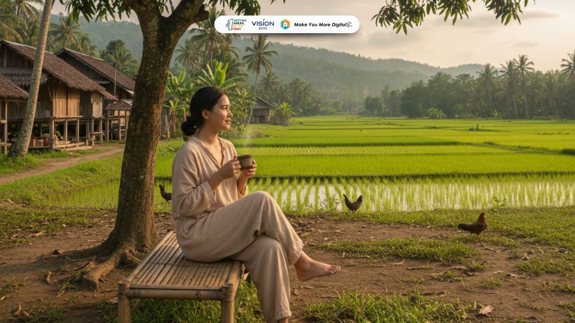 aktivitas wisatawan menikmati daya tarik desa wisata dengan budaya dan alam lokal