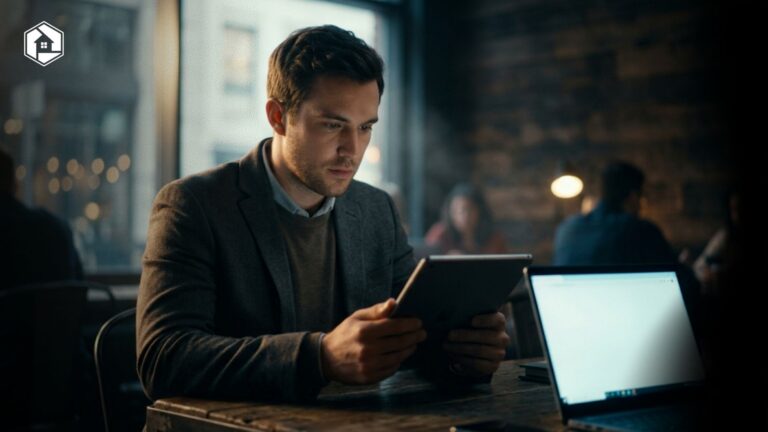 Profesional sedang membandingkan beberapa coworking space untuk memilih ruang kerja yang sesuai dengan kebutuhan bisnis.