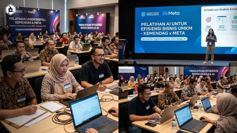 Pelaku UMKM sedang mengikuti pelatihan AI Kemendag dan Meta untuk efisiensi bisnis